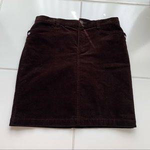 Brown corduroy skirt